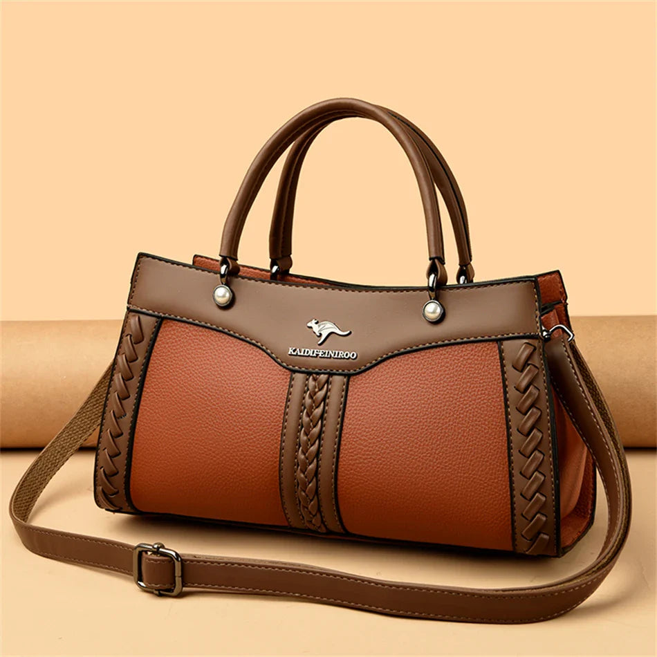 Luxury Designer Multi Layered Women's Handbag 2024 Trendy High Quality Soft Leather Messenger Bag Women's Shoulder Crossbody Bag
