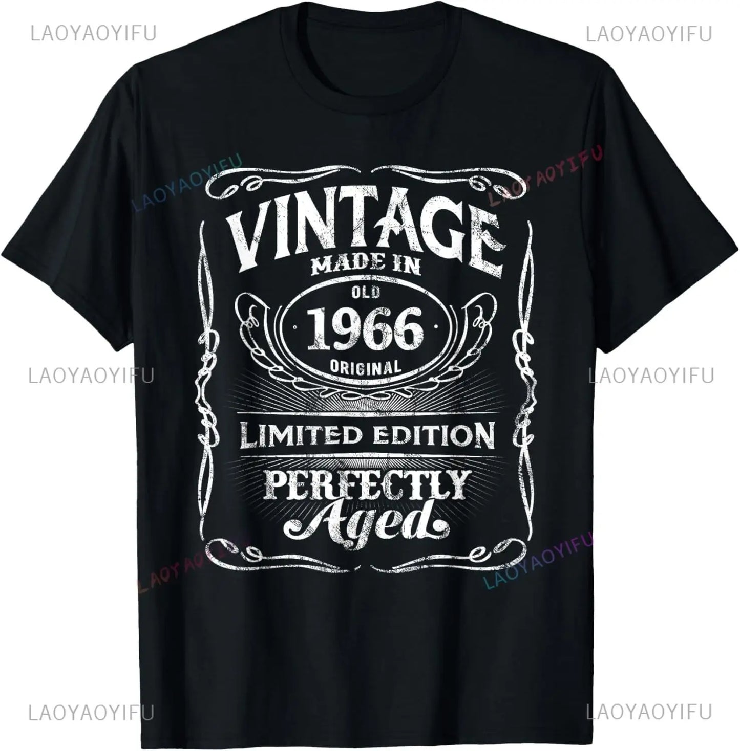 Vintage Legend Born in 1966 59th Birthday Tee 59 Years Old T-Shirt Custom Printed Graphic T Shirts Mens Clothing Ropa Hombre