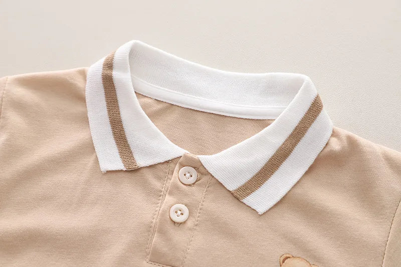 New Children Fashion Boy Sports Suit Summer Kids Casual Clothes T-Shirts Polo Shorts 2Pc/Sets Toddler Casual Outfits 1-5years