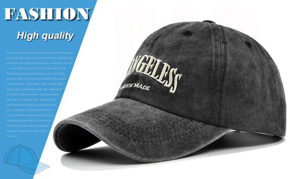 Los Angeles Baseball Cap Men Women Letter Embroidered Hip Hop Hats Vintage Wash Cotton Soft Top Sun Visor Hats Unisex Casual Cap