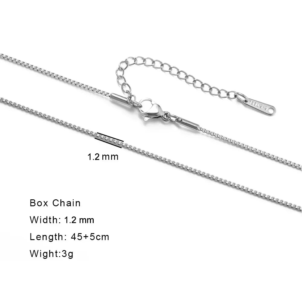 Stainless Steel Gold Color Chain Necklace Women Minimalist Cuban Paperclip Twisted Snake Chain Fashion Jewelry Wholesale