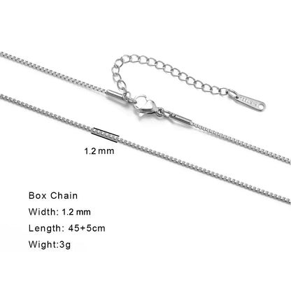 Stainless Steel Gold Color Chain Necklace Women Minimalist Cuban Paperclip Twisted Snake Chain Fashion Jewelry Wholesale