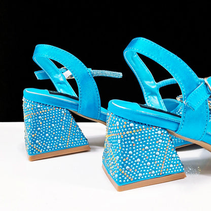 Ladies Elegant Pointed Toe Shoes with shiny Metal Stand Bag Women Party Shoes or Commuting Shoes and Bag Set