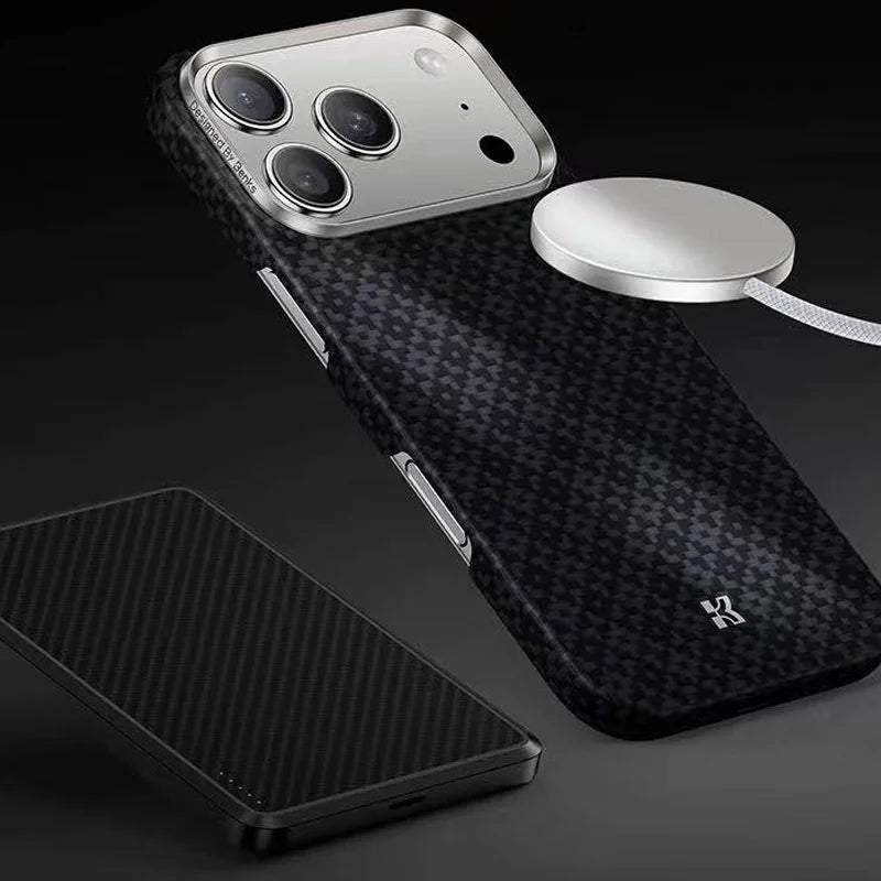 Benks Carbon Fibre Case For iPhone 17 Pro Max Kevlar Wireless Charging Back Cover Case for iPhone 17 PRO