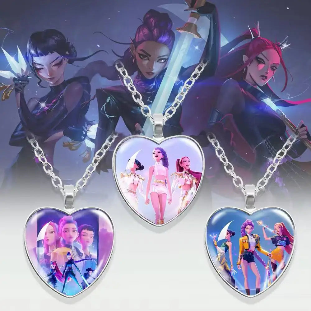 Heart Necklace - Rumi Zoey Mira Anime Film Alloy Jewelry Pendant for Fans Gifts