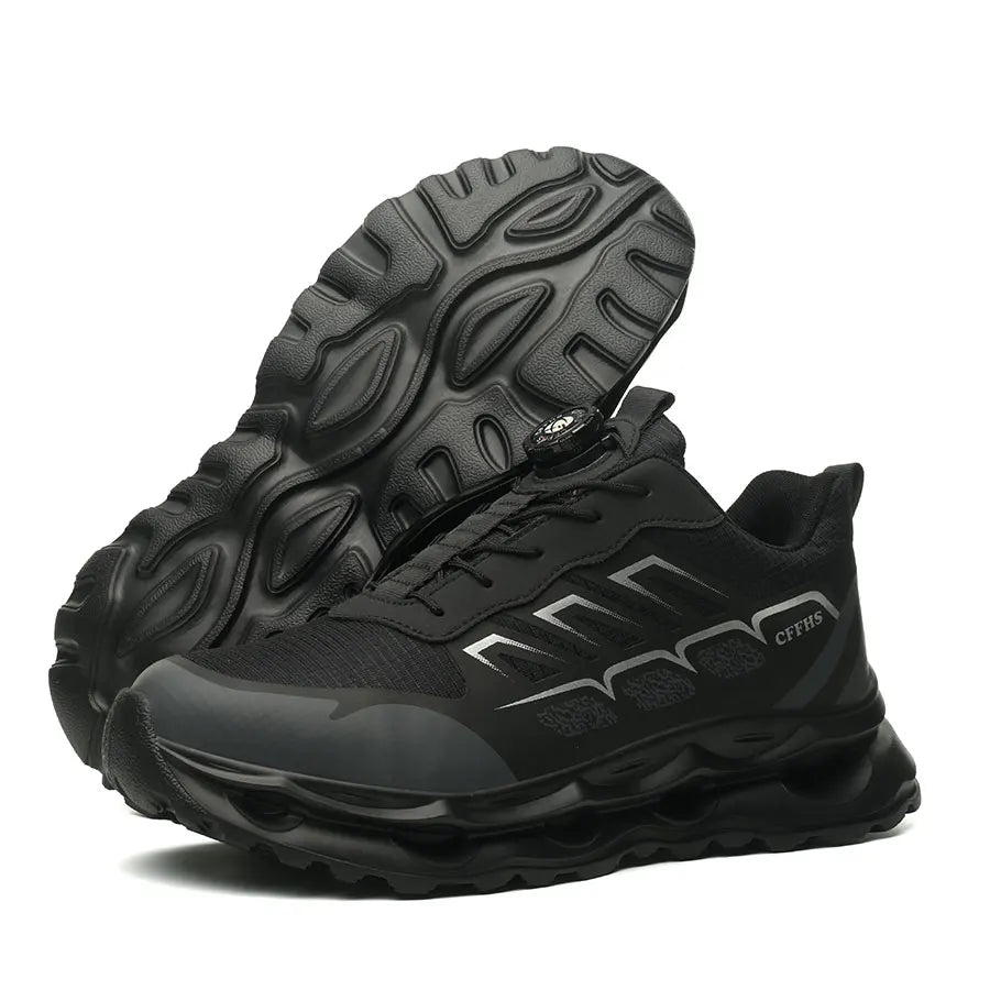 Fashion Steel Toe shoes Work Sneakers Safety Shoes Men Rotating button Protection Shoes Puncture-Proof Indestructible shoes