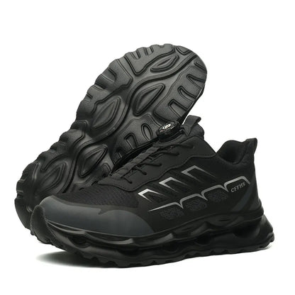 Fashion Steel Toe shoes Work Sneakers Safety Shoes Men Rotating button Protection Shoes Puncture-Proof Indestructible shoes