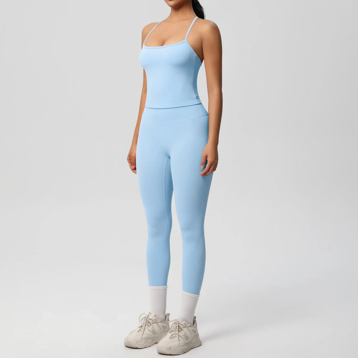2PCS Yoga Set Nude Feeling Workout Sets Women Tracksuit Gym Push Up Fitness Running Workout Sportwear Sport Bra Leggings Suit