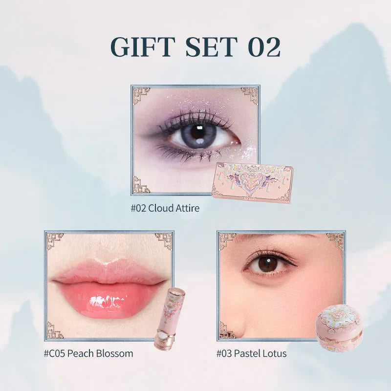 Makeup Set Flower Knows Butterfly Cloud Collar Collection Makeup Gift Set Includes Eyeshadow Blush Lipstick Vegan&Cruelty-Free