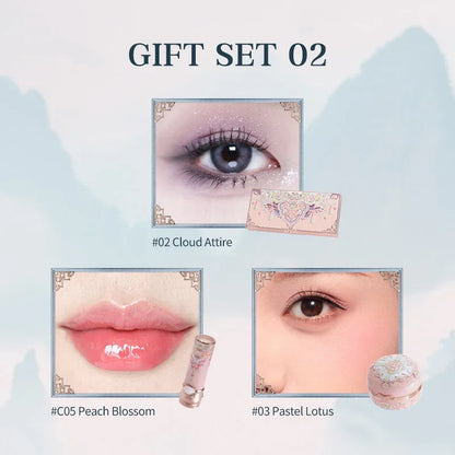 Makeup Set Flower Knows Butterfly Cloud Collar Collection Makeup Gift Set Includes Eyeshadow Blush Lipstick Vegan&Cruelty-Free