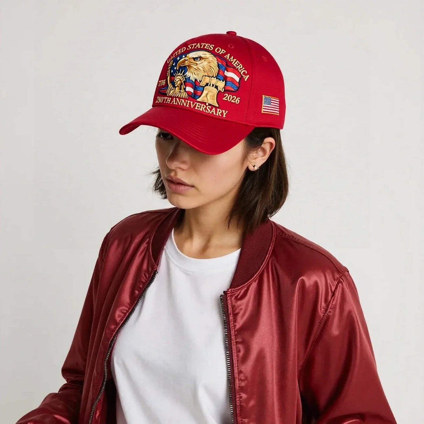 US 250th Anniversary Cap Retro Washed Patriotic Cap Trucker Hat Outdoor Sunhats Sports Hat reathable Baseball Caps for Men Women