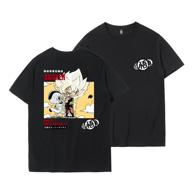 Tide Brand Joint T-shirt Wukong Frisa Animation Peripheral Clothes Ins Men's America Short-sleeved T-shirt