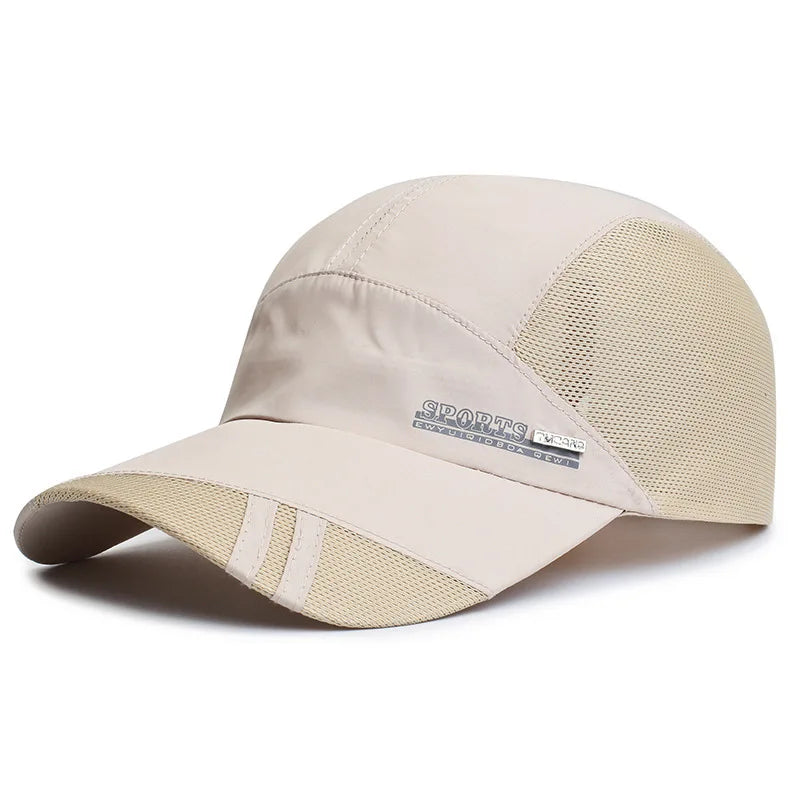 Summer Thin Men's Hat Sweat-absorbing Net Hat Breathable Outdoor Suhade Fishing Hat Sunscreen Baseball Cap Breathable Adjustable