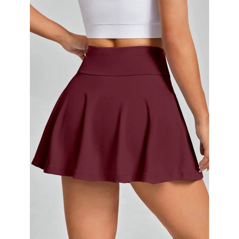 Women's Half-Body Skirt Summer Holiday Style Solid Colour Pleated Skirt High Waist Knitted Milk Silk Fabric Half Body Skirt