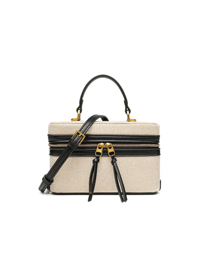 Fashionable versatile box bag brown one shoulder trendy hand-held hard fashionable small square bag