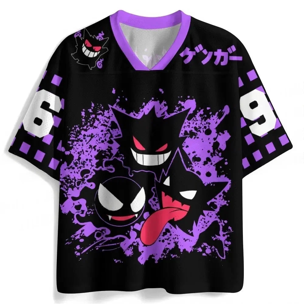 Printed Shirt for Adults and Children Y2K Harajuku Street Wear Large Mesh Breathable Summer T-shirt