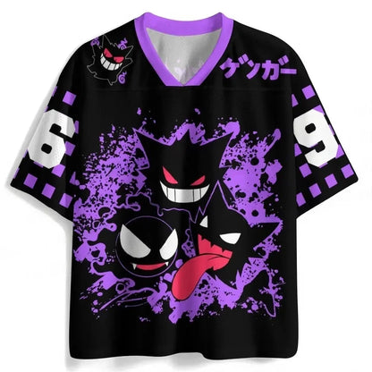 Printed Shirt for Adults and Children Y2K Harajuku Street Wear Large Mesh Breathable Summer T-shirt