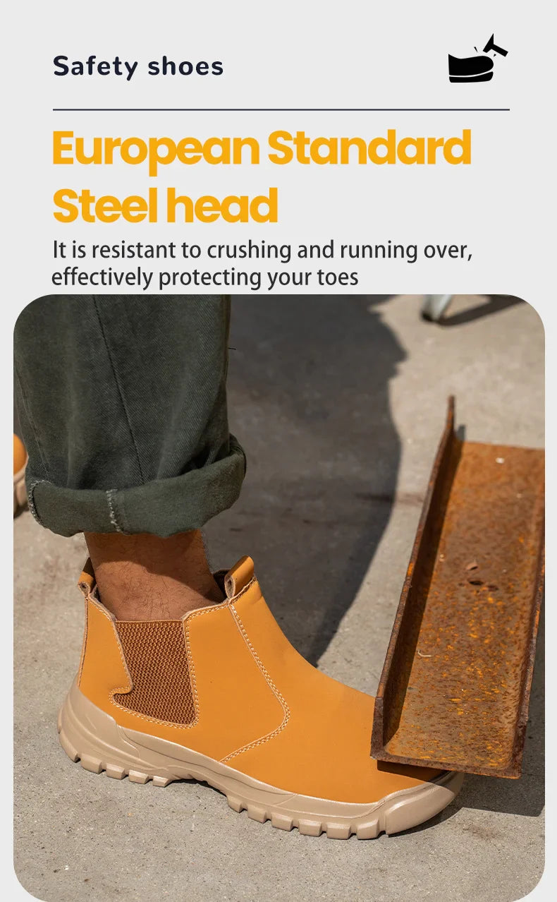 Easy Wear Safety Shoes for Men Steel Toe Work Shoes Puncture Proof Work Sneaker Male Protective Work Man Boots Safety Boots