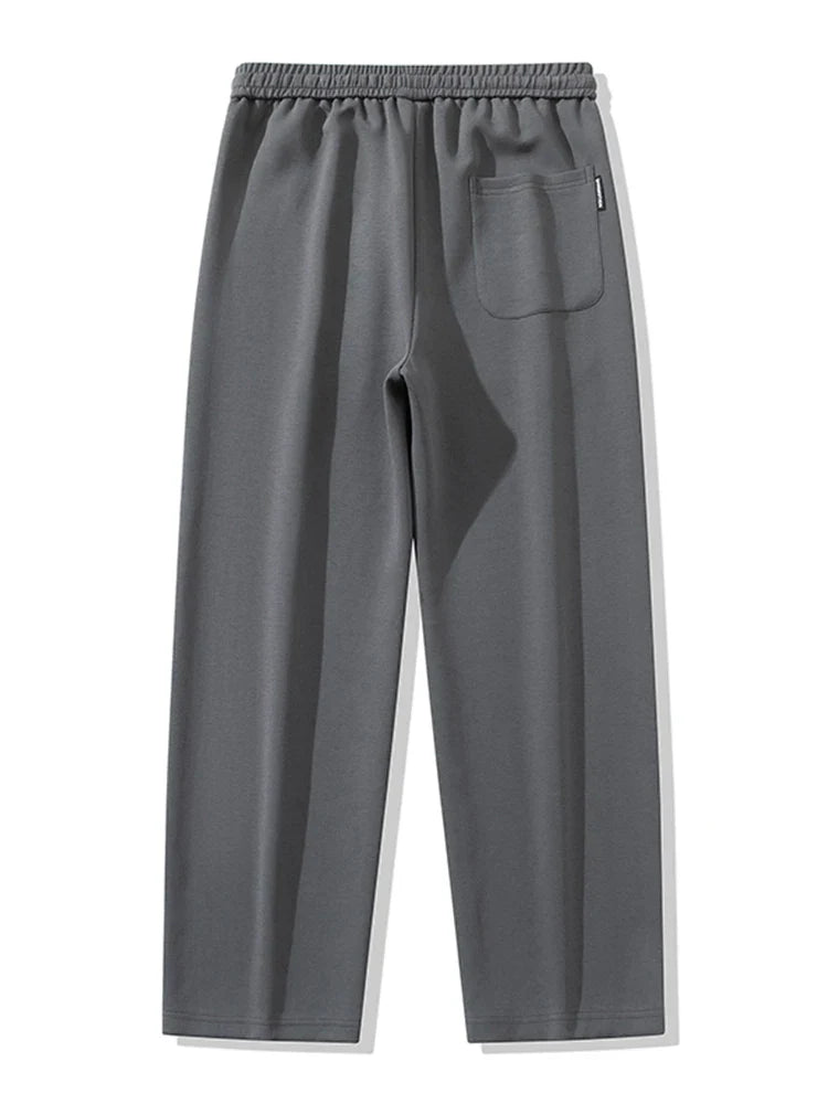 Men's Straight Sweatpants Wide Leg Cotton Track Pants Drawstring Letter Sports Baggy Pants Casual Long Trousers Big Size 8XL