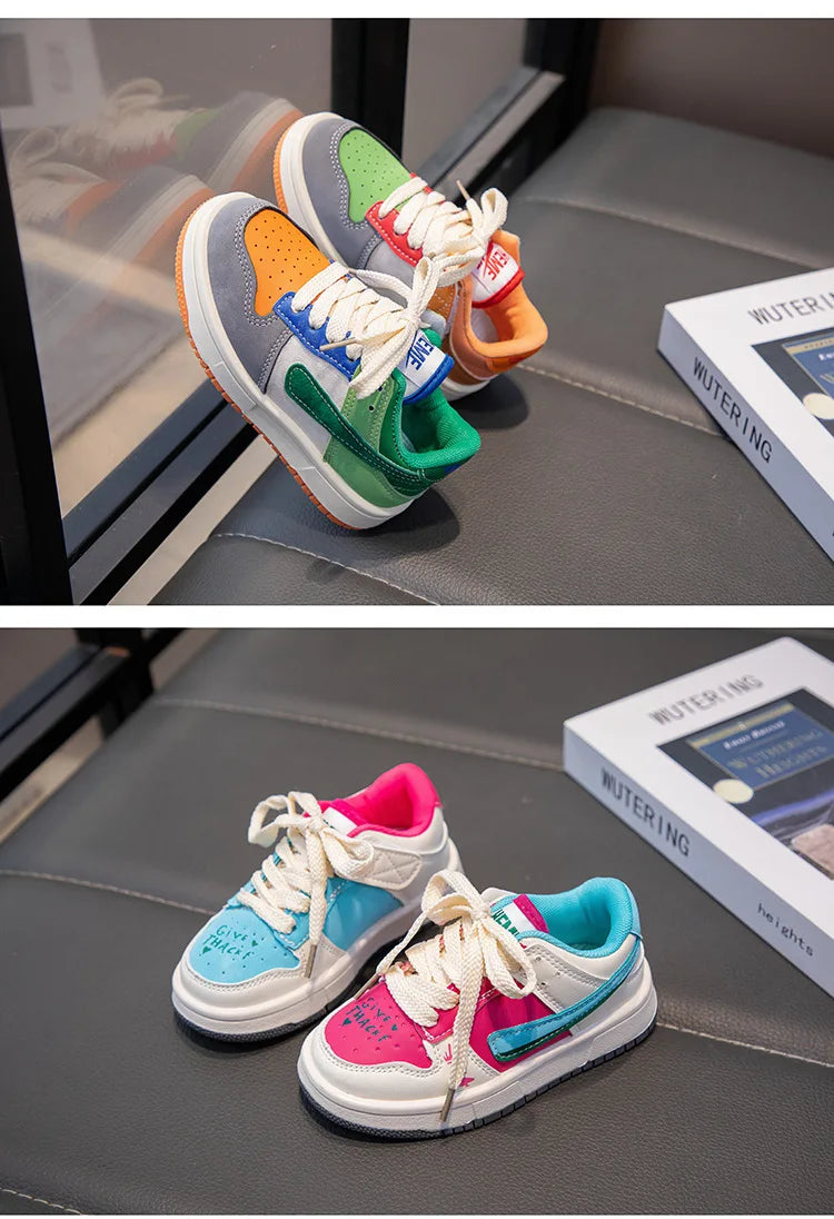 New Children Casual Shoes Four Seasons Kids Single Sneaker Mandarin Ducks Basketball Sports Shoes Boys Girls Sneaker Board Shoes