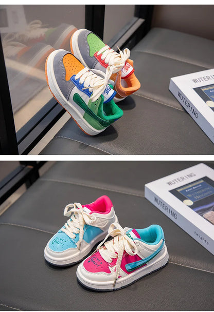 New Children Casual Shoes Four Seasons Kids Single Sneaker Mandarin Ducks Basketball Sports Shoes Boys Girls Sneaker Board Shoes