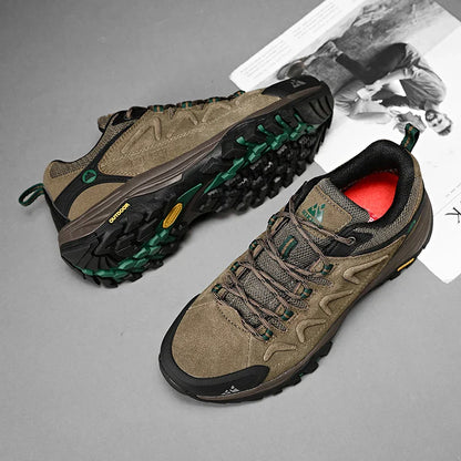 Sapatos Masculinos de Couro HIKEUP para Homens Tênis Casuais Moda Impermeável Inverno Luxo Grife Botas de Trabalho Masculinas Tênis Antiderrapantes