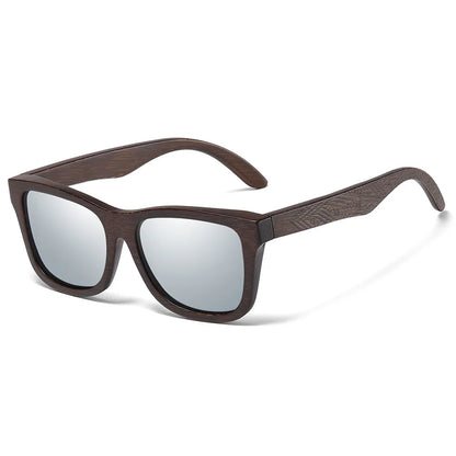 Natural Bamboo Wooden Handmade Polarized Sunglasses Unisex Retro Oversized Frame UV Protection Sun Glasses With Gift Box