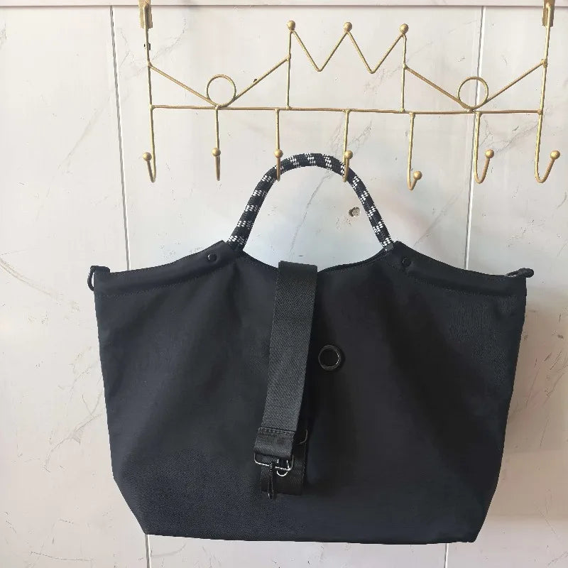 2026 Fashion Simple Letter Canvas Bag, Commuter Handbag, Large Capacity Handbag, Women's Bag