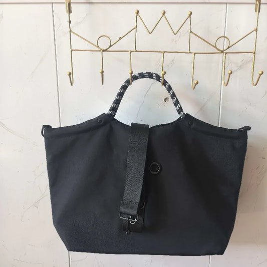 2026 Fashion Simple Letter Canvas Bag, Commuter Handbag, Large Capacity Handbag, Women's Bag