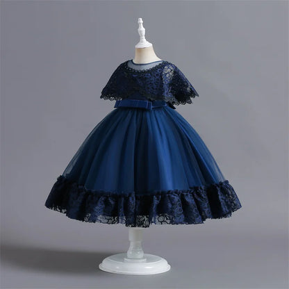 Vestido de Festa Infantil Rosa, Modelo Princesa com Saia Rodada em Tule, para Meninas de 3 a 12 Anos – Ideal para Aniversário, Natal e Cerimônias.