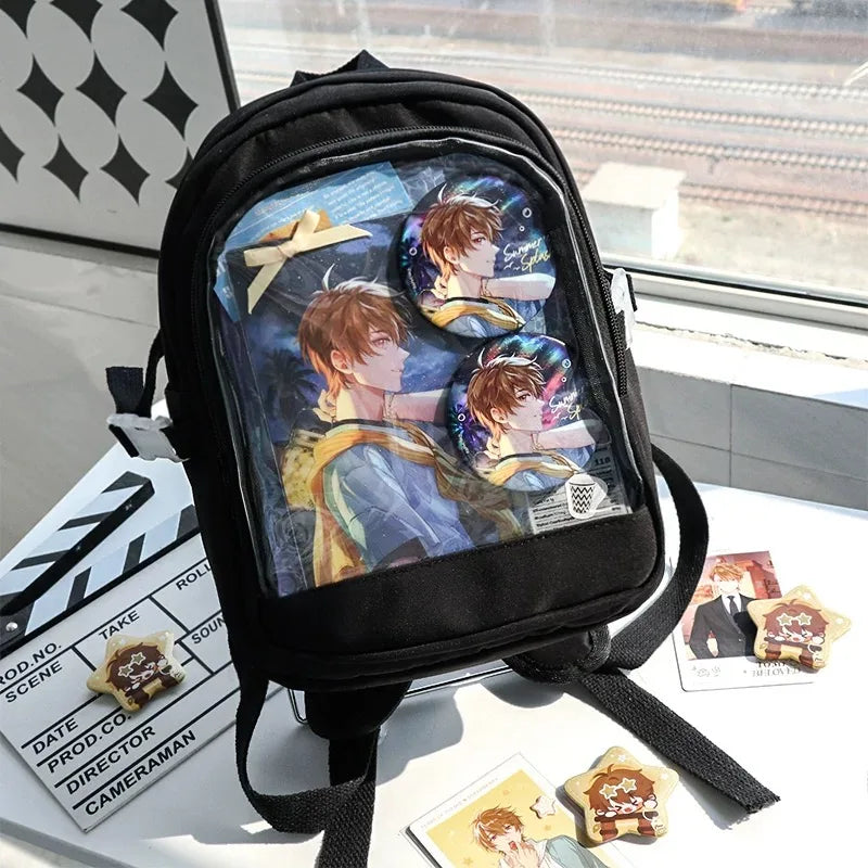 Cute Mini Backpack Women Kawaii Ita Bag Sweet Girl Transparent Rucksack DIY Personality Display Knapsack Lolita Shoulder Bag