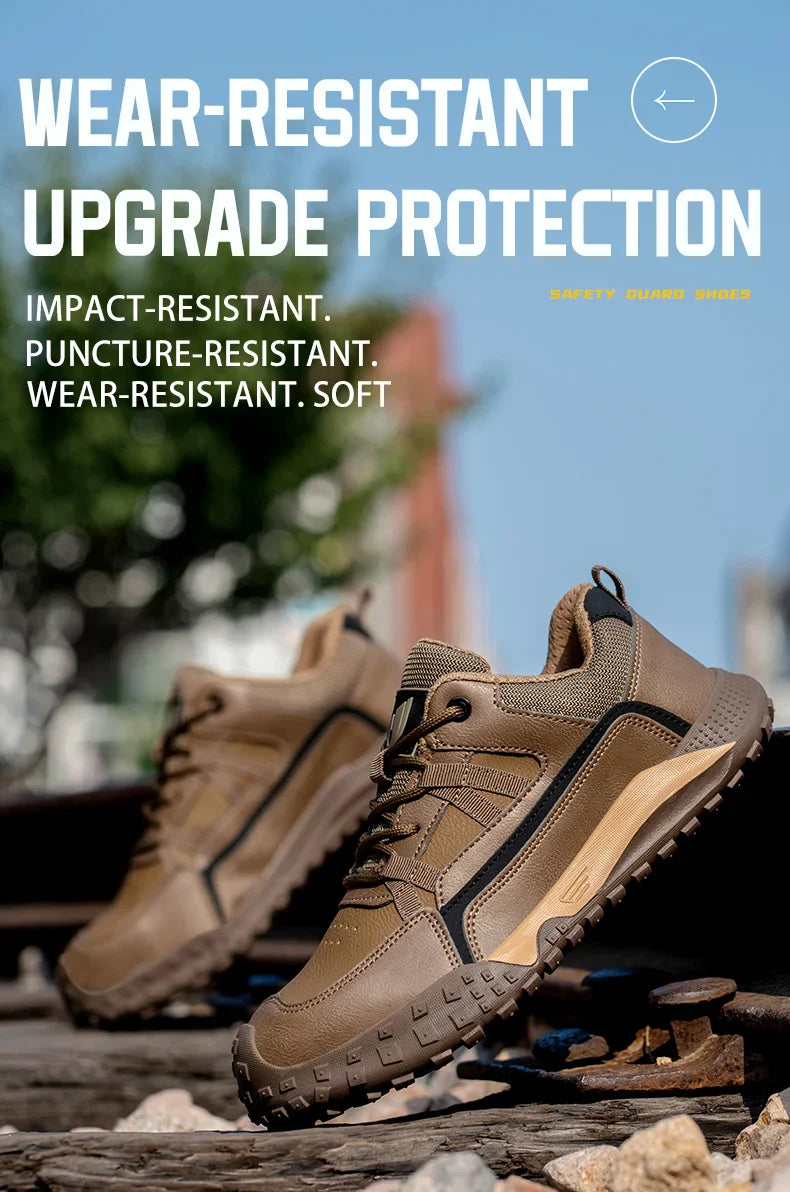 Lightweight Men Safety Botas Men Work Safety Shoes Anti-puncture Steel Toe Cap Non Slip Work Sneakers Male Tactical Boots