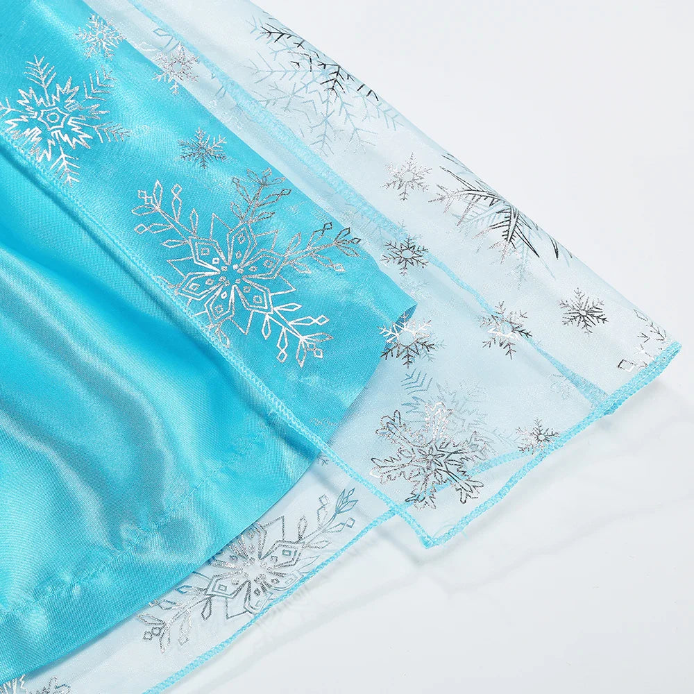 Girl Elsa Dress Princess Halloween Cosplay Party Kids Snow Queen Costume Princess Children Outfit Dress