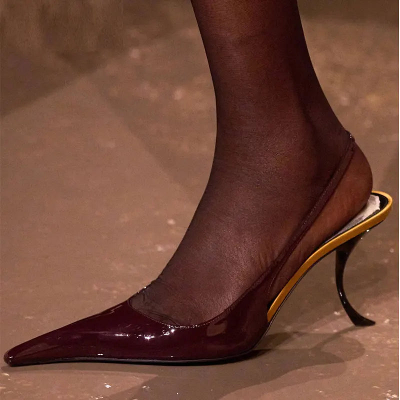European American Women High Heeled Shoes Woman's Strange Heels Stiletto Summer Sandals Sexy Ladies Shallow Wedding Dance Pumps