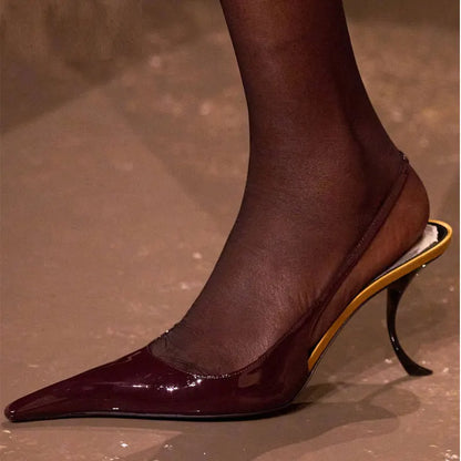 European American Women High Heeled Shoes Woman's Strange Heels Stiletto Summer Sandals Sexy Ladies Shallow Wedding Dance Pumps