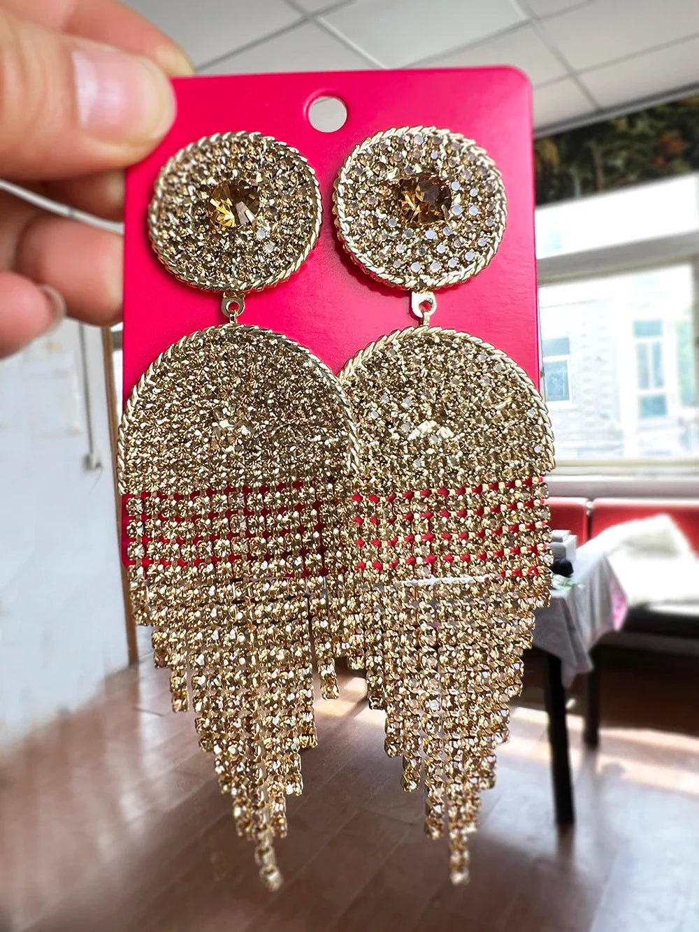 New Crystal Dangle Earrings For Women Rhinestone Earrings Weddings Ladies Party Fashion Jewelry Accessories Wholesale Gifts