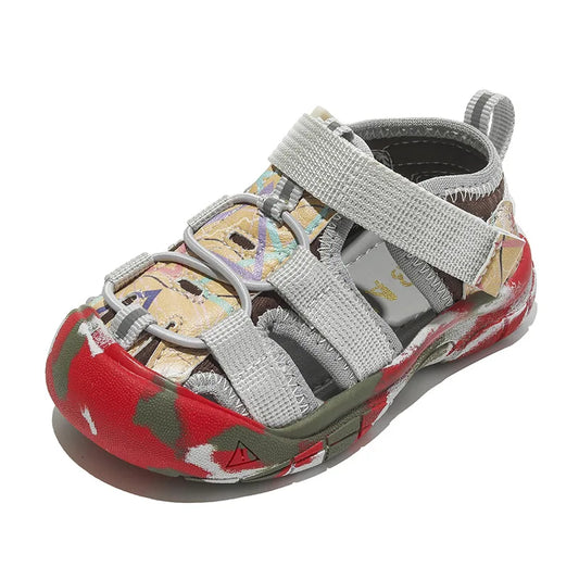 Summer Baby Sandals Boys Breathable Camouflage Sandals Girls Cool Hollow Shoes For Summer Kids Beach Sandals