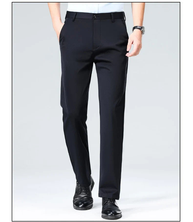 Four Season Men's Business Casual Pants Spring Summer Stretch Trousers Office Suit Pants Men Formal Pants Breathable Comfortable