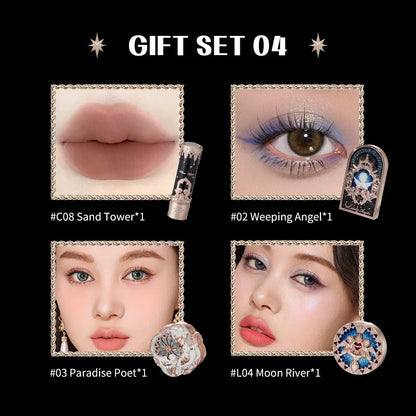 Little Angel Collection Makeup Gift Box Eyeshadow Blush Cream Matte Lipstick Highlighter Full Kit All In One