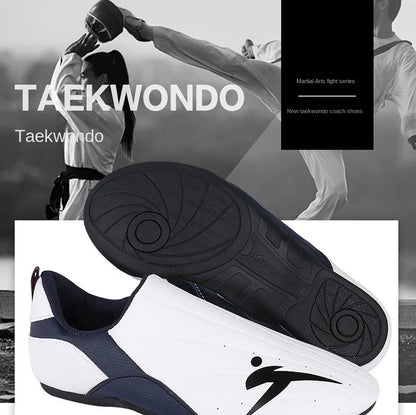 Sapatos Masculinos para Boxe Kung Fu Artes Marciais Respiráveis Solado Macio Grosso Tênis de Caratê para Treinadores de Taekwondo Resistentes ao Desgaste para Crianças e Adultos