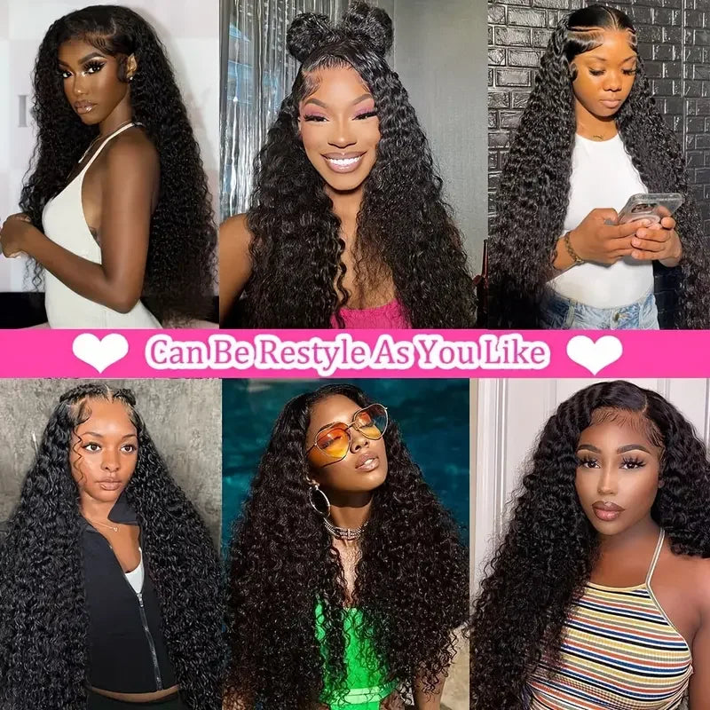 Water Wave Lace Front Wigs Glueless Wig Human Hair Ready To Wear Wigs Brazilian Lace Frontal Human Hair Wigs Pre Cut For Women