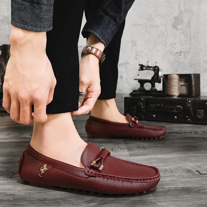 Summer Mens Fashion High Quality Outdoor Casual Leather Shoes Comfortable Breathable Classic 2024 New Slip on Men's Shoes