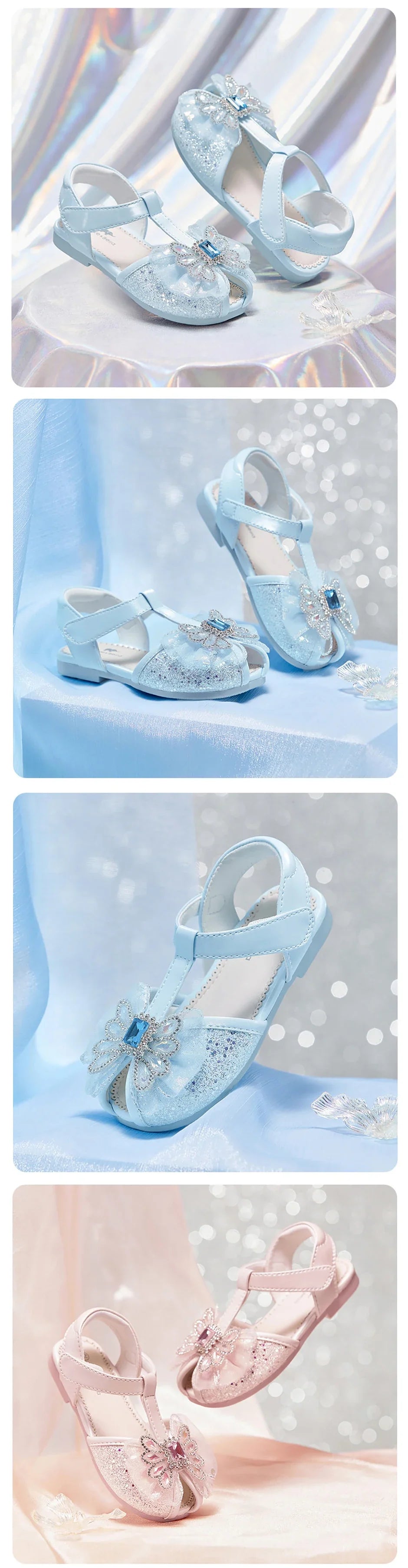 Girls Sandals Summer Children Soft Cool Shoes Fashion Crystal Princess Sweet Party Non-slip Outdoors Sandal DB2261153