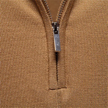 Men's Solid Color Sport Zipper Polo Shirt Athletic Social Polo Shirts for Men Office Slim Fit Polo