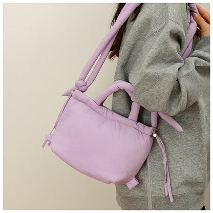 Colorful Nylon Small Square Shoulder and Crossbody Bags Super Cool Simple Versatile Handbags for Women 2024 Casual Hot Sale