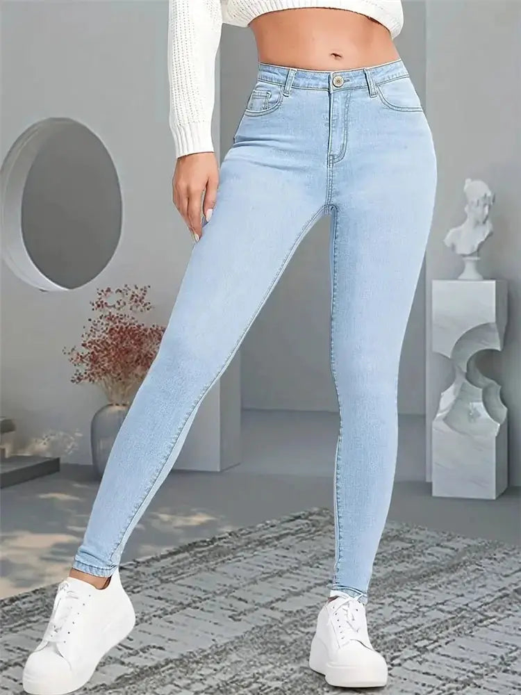 Women Stretch Skinny Jeans Lady Slim Fit Pencil Jeans