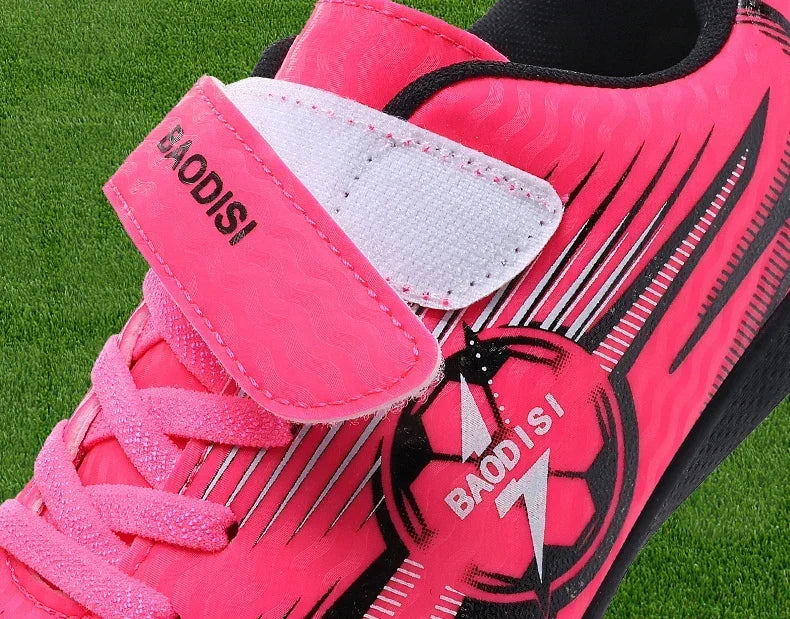 Kids Football Shoes Turf Soccer Cleats Non Slip Lightweight Training Sneakers Indoor Outdoor Futsal Boots Breathable Boys Girls