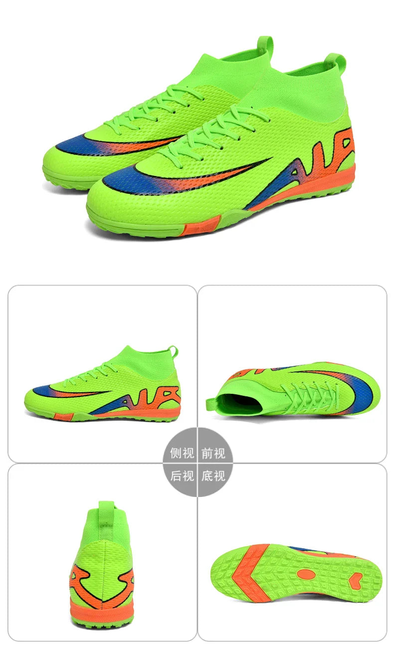 Men Professional Soccer Cleats FG/TF Football Boots Non Slip Breathable Training Shoes Outdoor Match Sneakers Grass Turf Sports