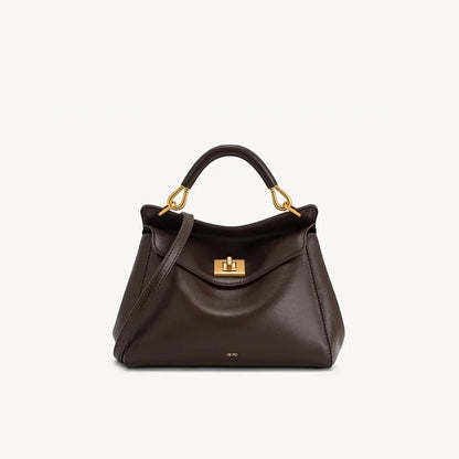 Spring&Autumn buckle bag niche fashion genuine leather shoulder crossbody bag buckle high-end versatile Women handbag