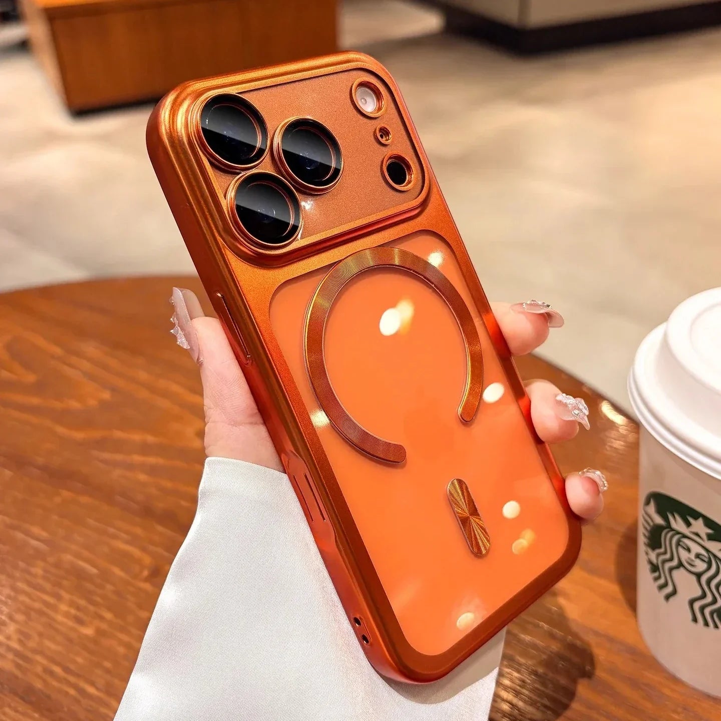 Plating Transparent For Magsafe Magnetic Case for IPhone 17 17Pro 17 Pro Max 17 Air Original Soft TPU Lens Protector Cover